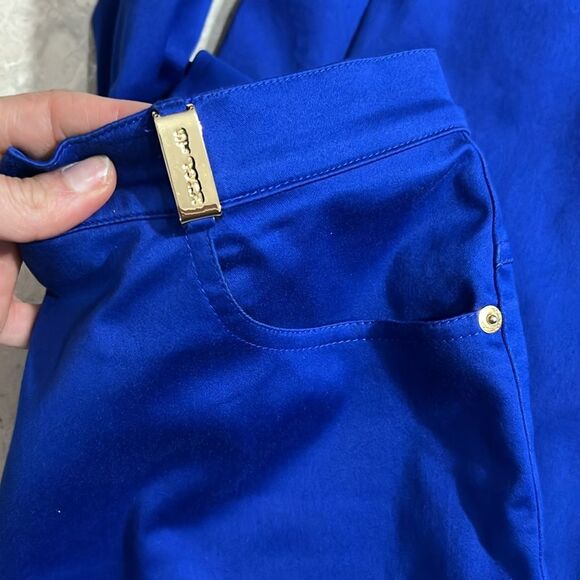 ST. JOHN SPORT Jacket Blazer Blue Gold Embroidered SUIT (Sweater Sold Separate) - Picture 3 of 7